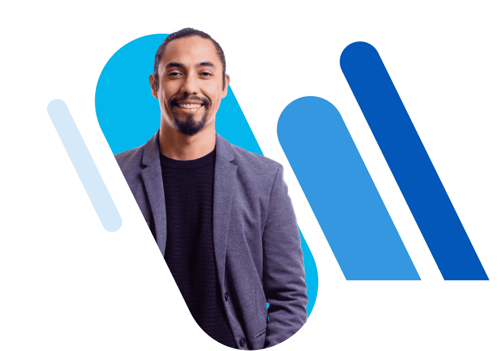 Agency owner standing and smiling