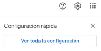 Captura de la opción “Ver toda la configuración” en Gmail