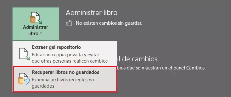 Excel: recuperar libros de trabajo no guardados