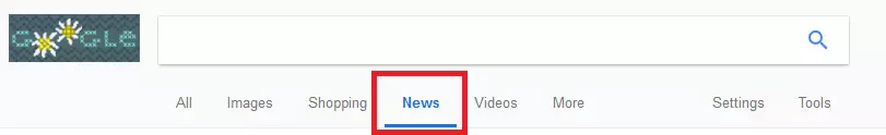 Noticias (News): pestaña en la barra superior del buscador de Google