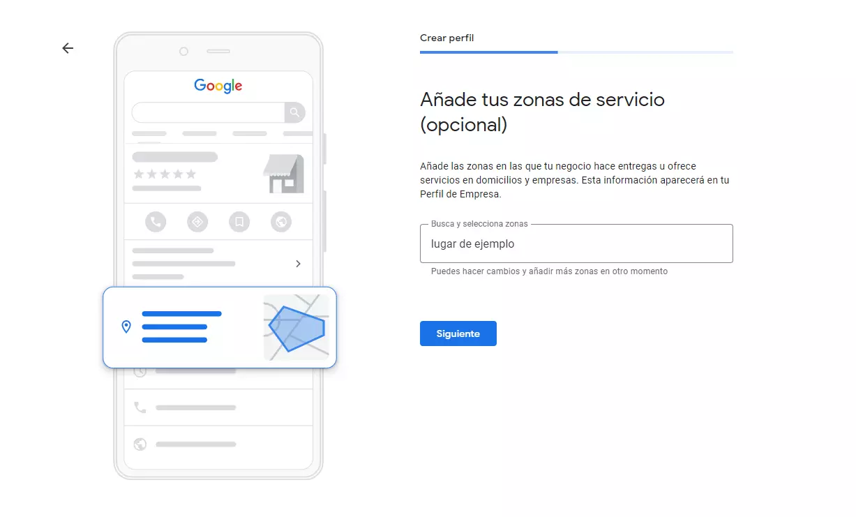 Registrarse en Google My Business: añadir zonas de servicio