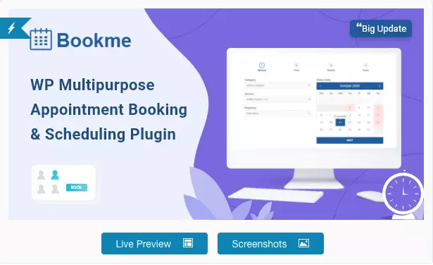 Captura de pantalla de Bookme en CodeCanyon