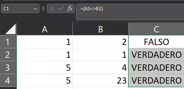 Símbolo DIFERENTE de Excel aplicado a distintos valores