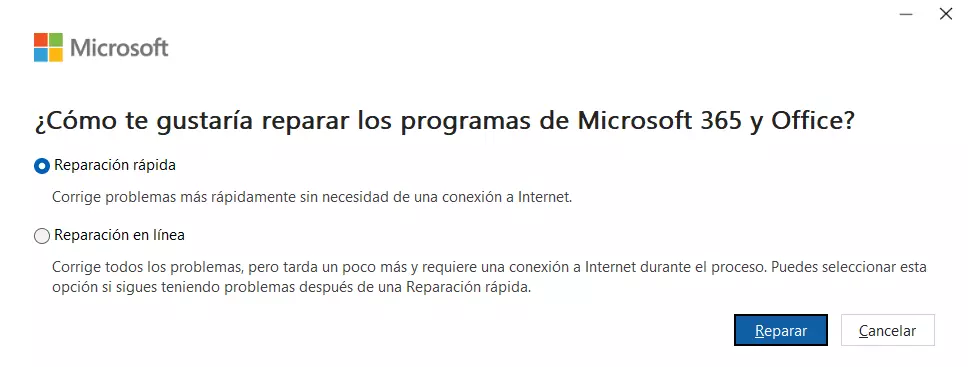 Microsoft Word no abre: reparar programas de Office