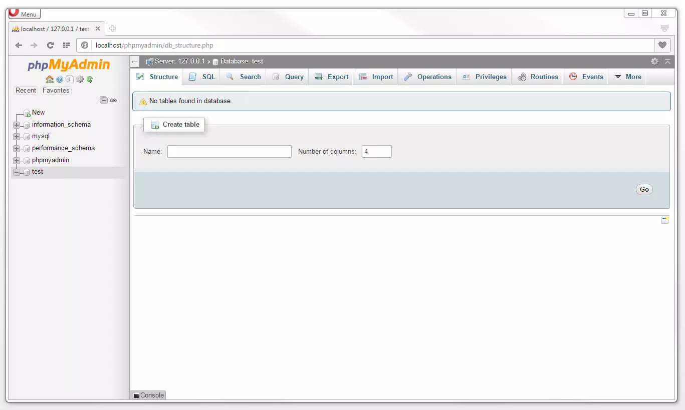 Crear tabla con phpMyAdmin