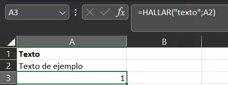 Buscar un texto específico con Excel HALLAR