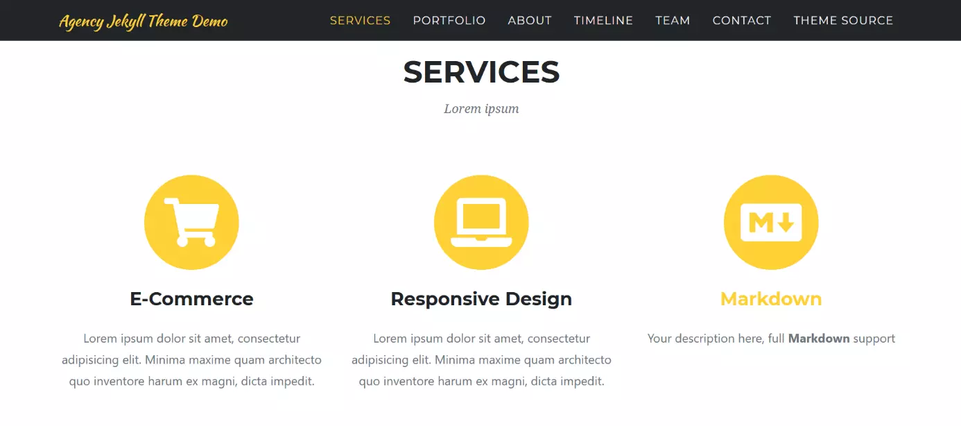 Jekyll Theme Agency