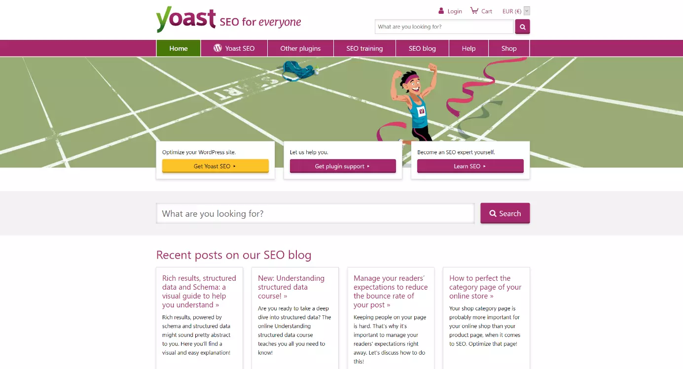 Página web del plugin de WordPress Yoast