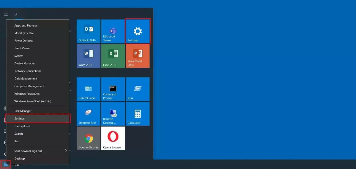 Windows 10: acceso directo a “Configuración” desde el menú de inicio