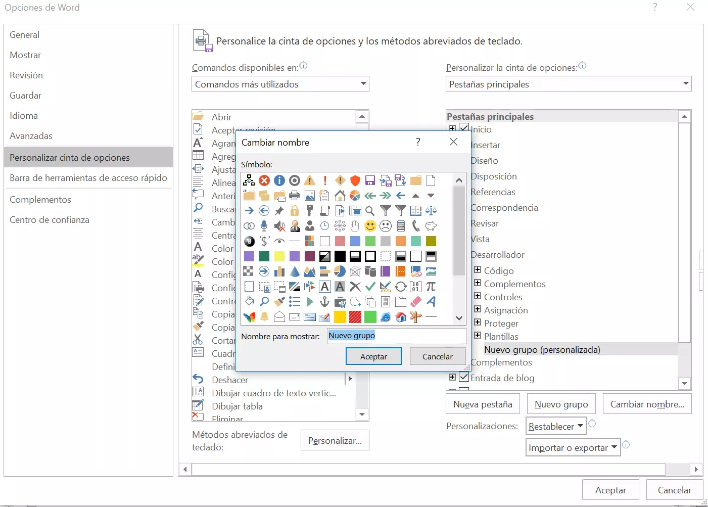 Word 2016: personalizar la cinta de opciones de la pestaña “Inicio”