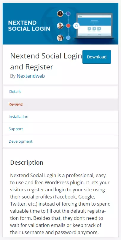 “Nextend Social Login and Register” en wordpress.org