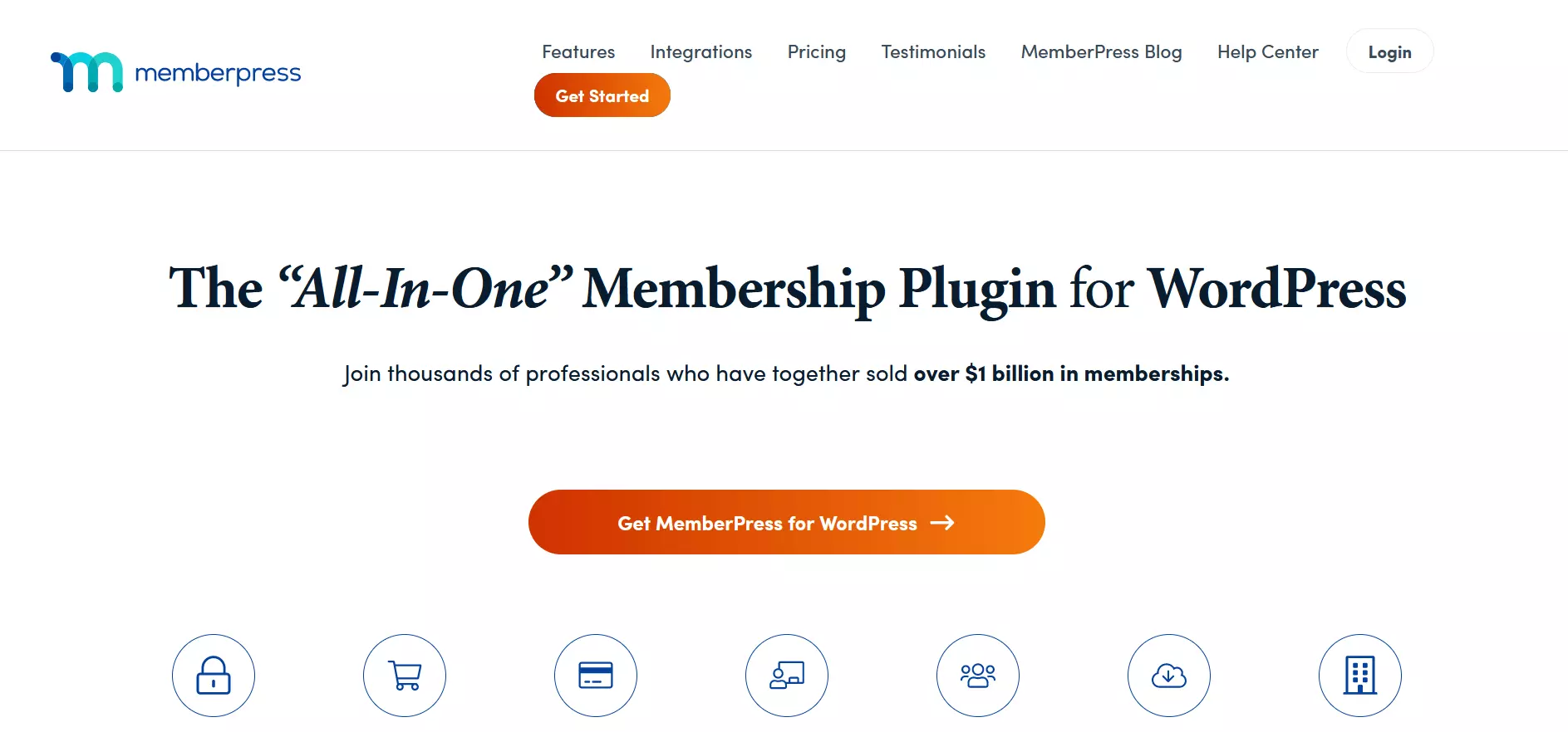 Captura de la web del plugin de WordPress MemberPress