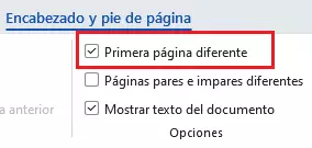 Numerar las páginas en Word a partir de la página 2