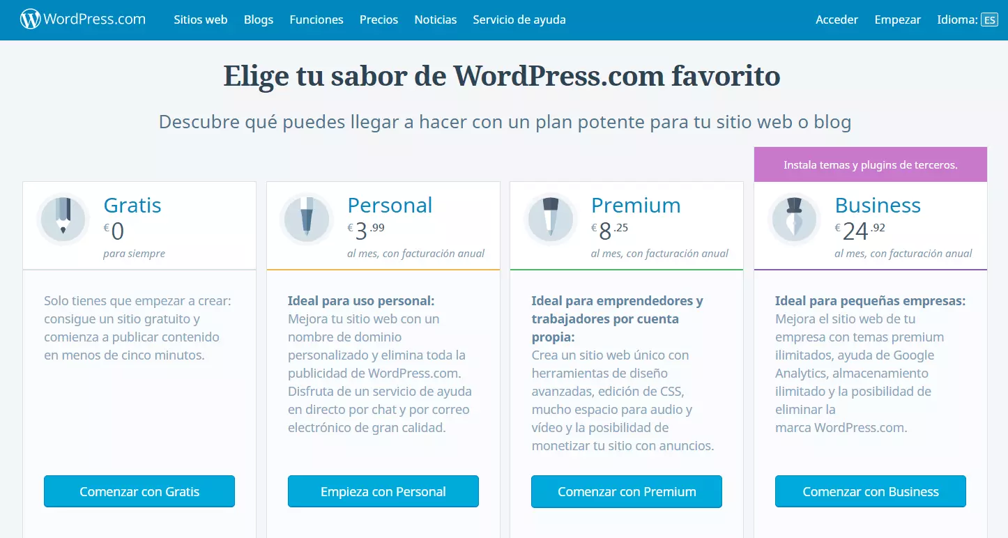 Crear un blog con WordPress