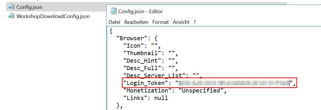 Config.json en el directorio del servidor de Unturned