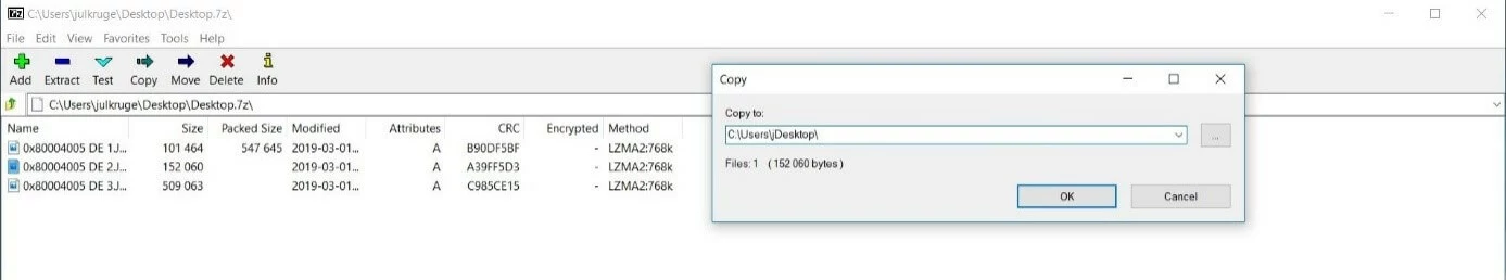 Descomprimir el archivo con 7-Zip