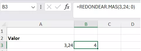 Excel: redondear a 0 decimales