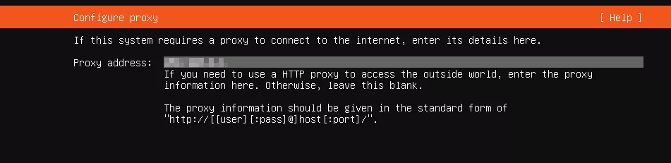 Instalación Ubuntu Server: configurar proxy