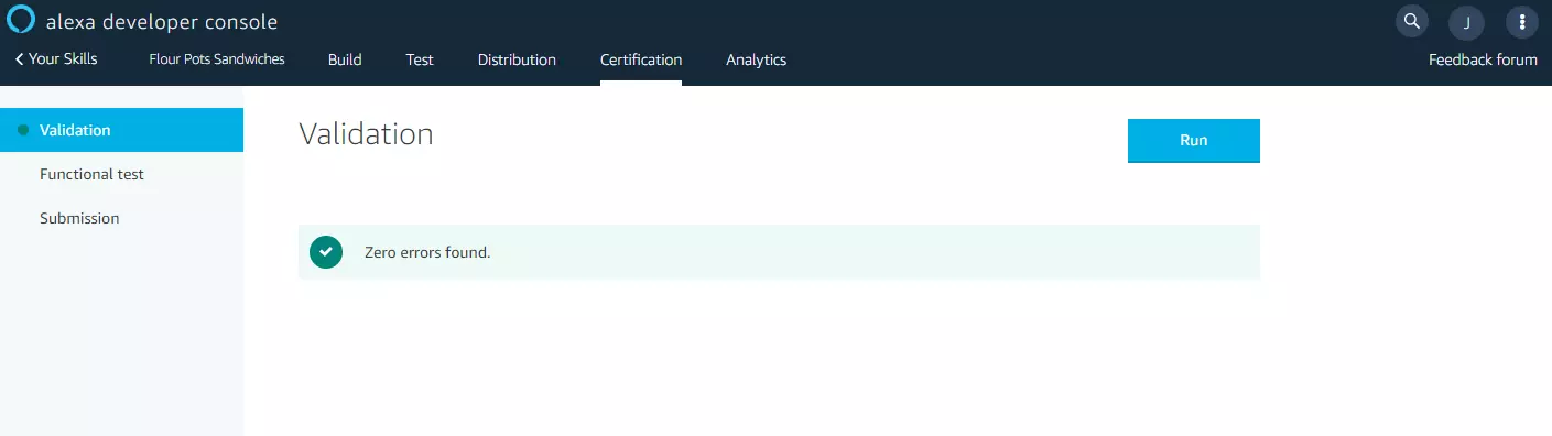 Alexa Developer Console: validación de Skills