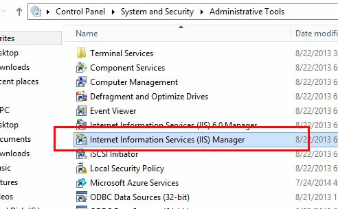Herramientas administrativas: Internet Information Services (IIS) Manager