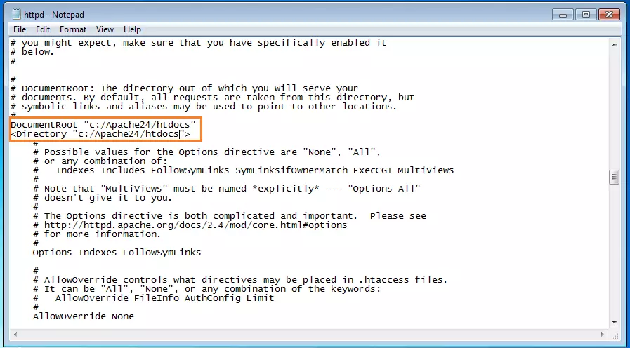 Archivo de configuración httpd.conf