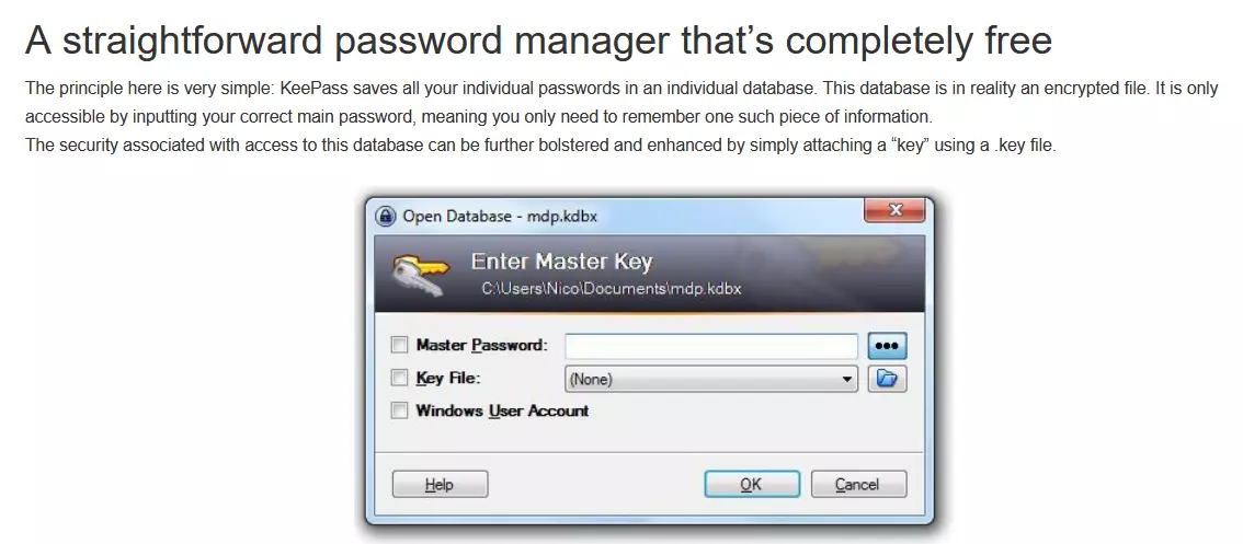 Gestor de contraseñas KeePass