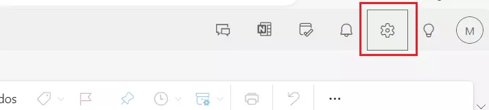 Outlook.com: icono de configuración