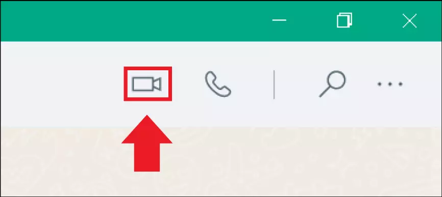 El icono de la cámara para la función de vídeo de WhatsApp