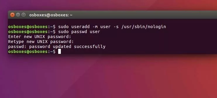 Terminal de Ubuntu: creación de cuentas de usuario