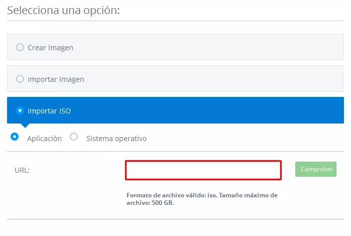 Importar una ISO en IONOS Cloud Panel