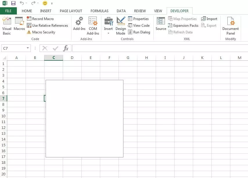 Diagrama vacío creado con una macro]