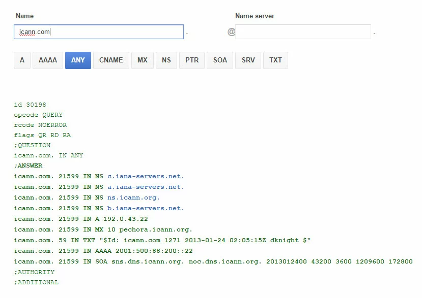 Consultar los DNS TTL