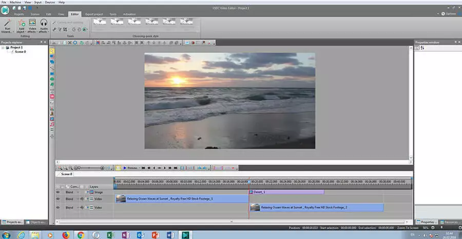 Interfaz de VSDC Free VideoEditor