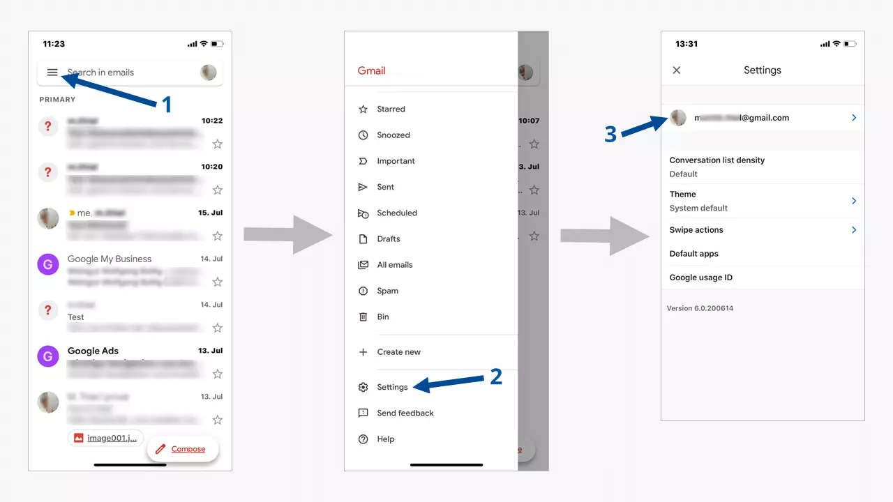 Configurar la respuesta automática en la aplicación de Gmail.