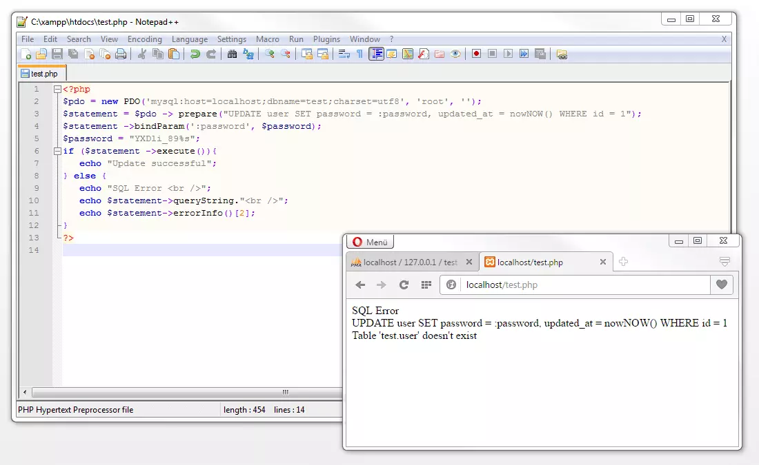 Entrega de información de errores en SQL