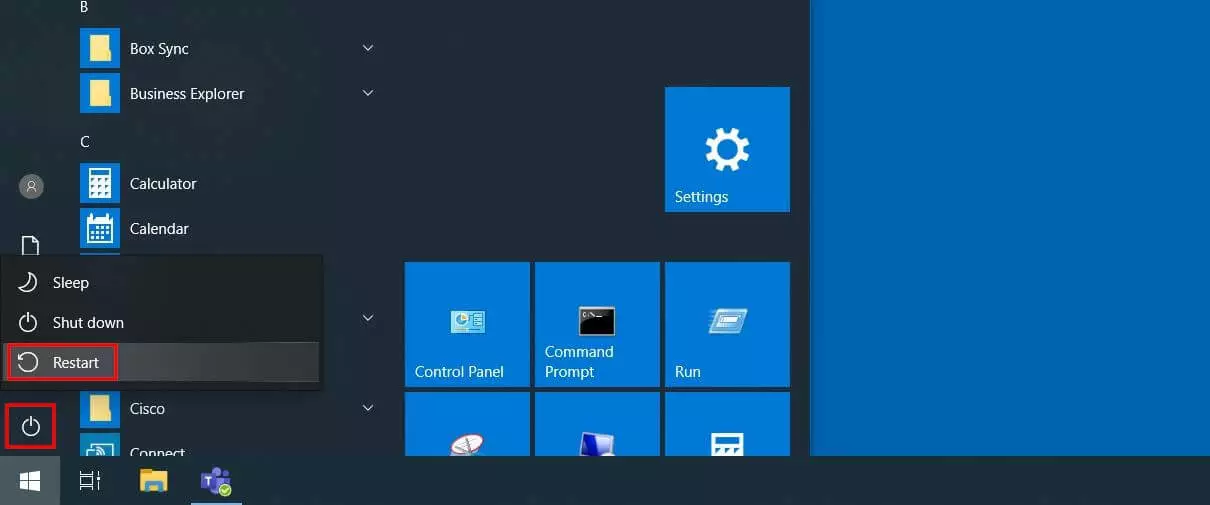 Windows 10: Opciones de “Inicio/Apagado”