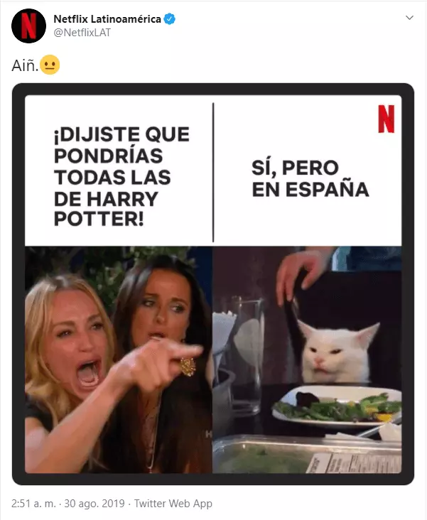 Marketing con memes de Netflix en Twitter