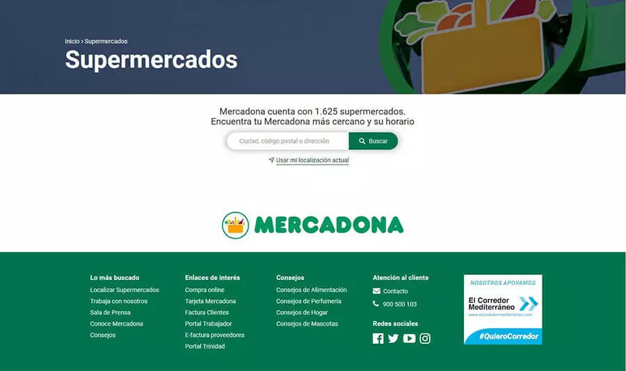 Página web de Mercadona