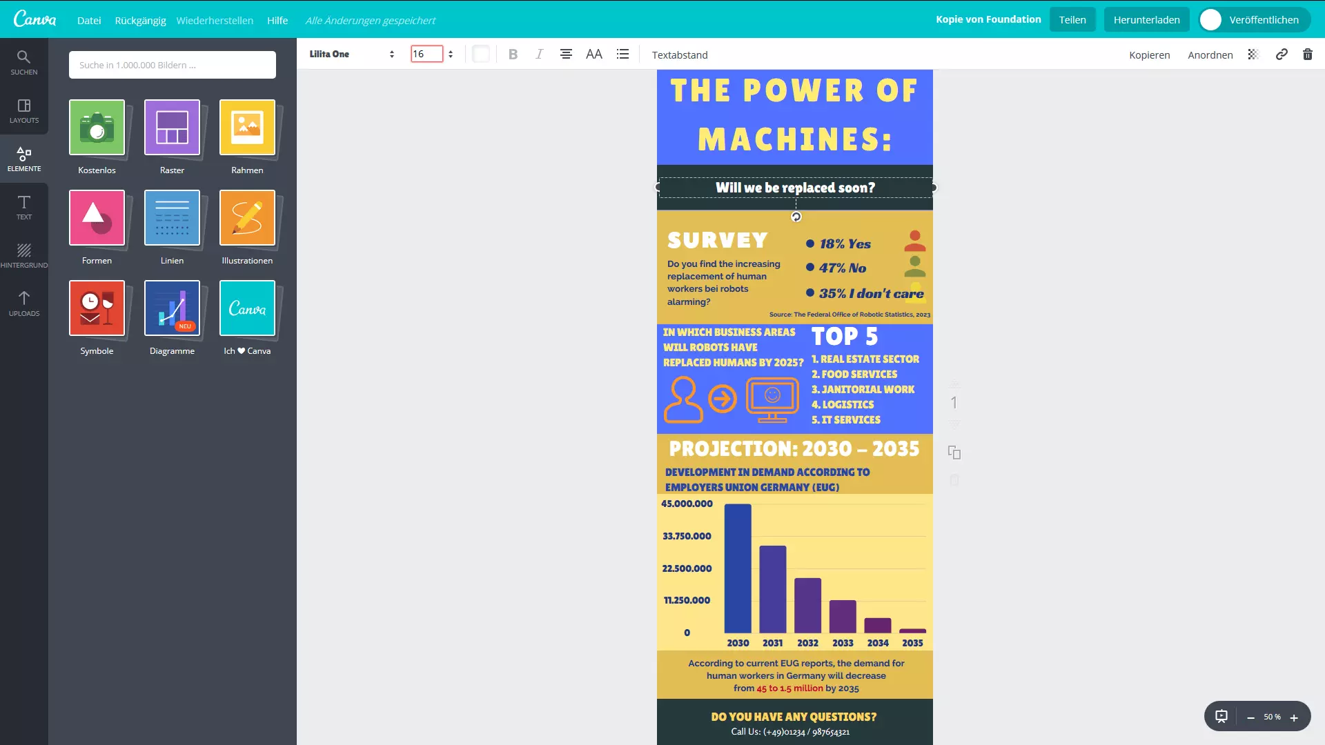 Interfaz de usuario de Canva con diversas bases de datos