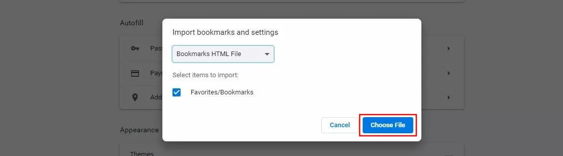 Google Chrome: importar un archivo HTML de marcadores